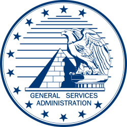 Seal of the General Services Administration showing an eagle and pyramid.